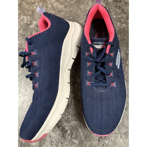 Skechers Navy and Pink Air Cooled Sneakers - Picture 3 of 12